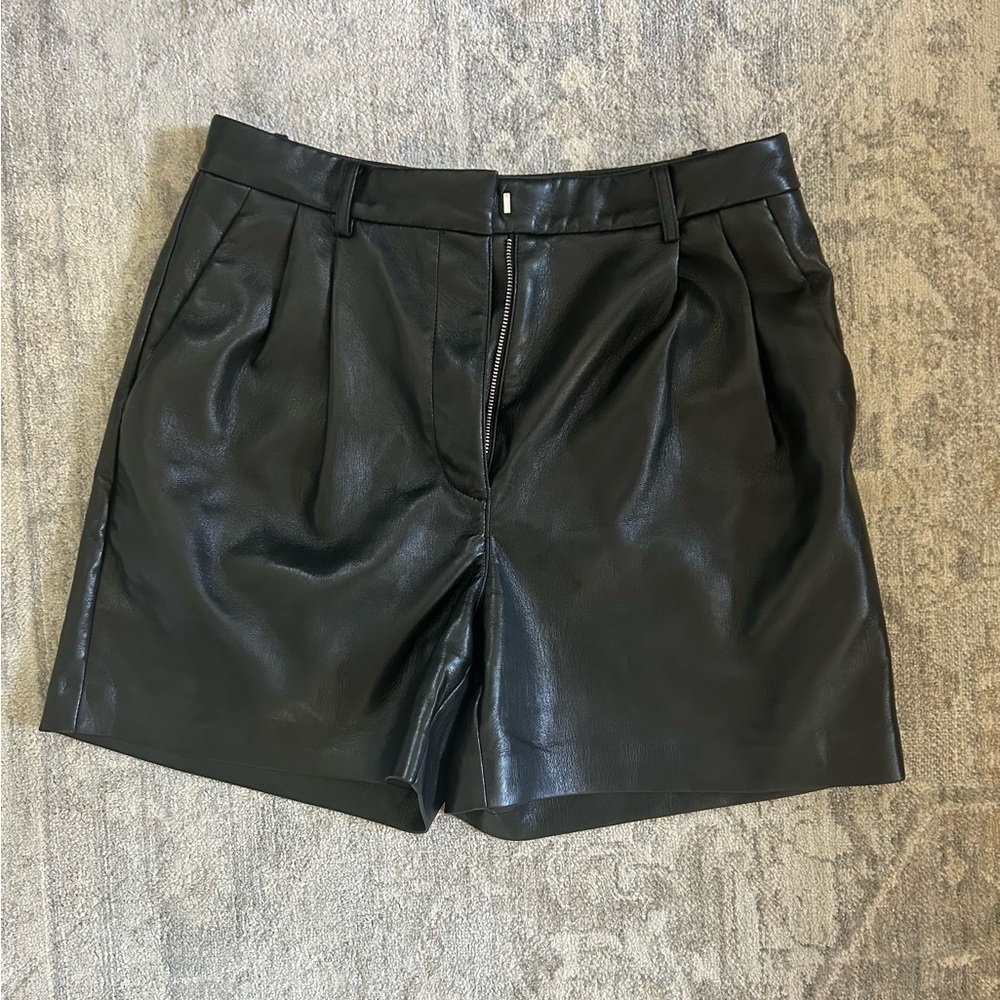 Aritzia leather shorts